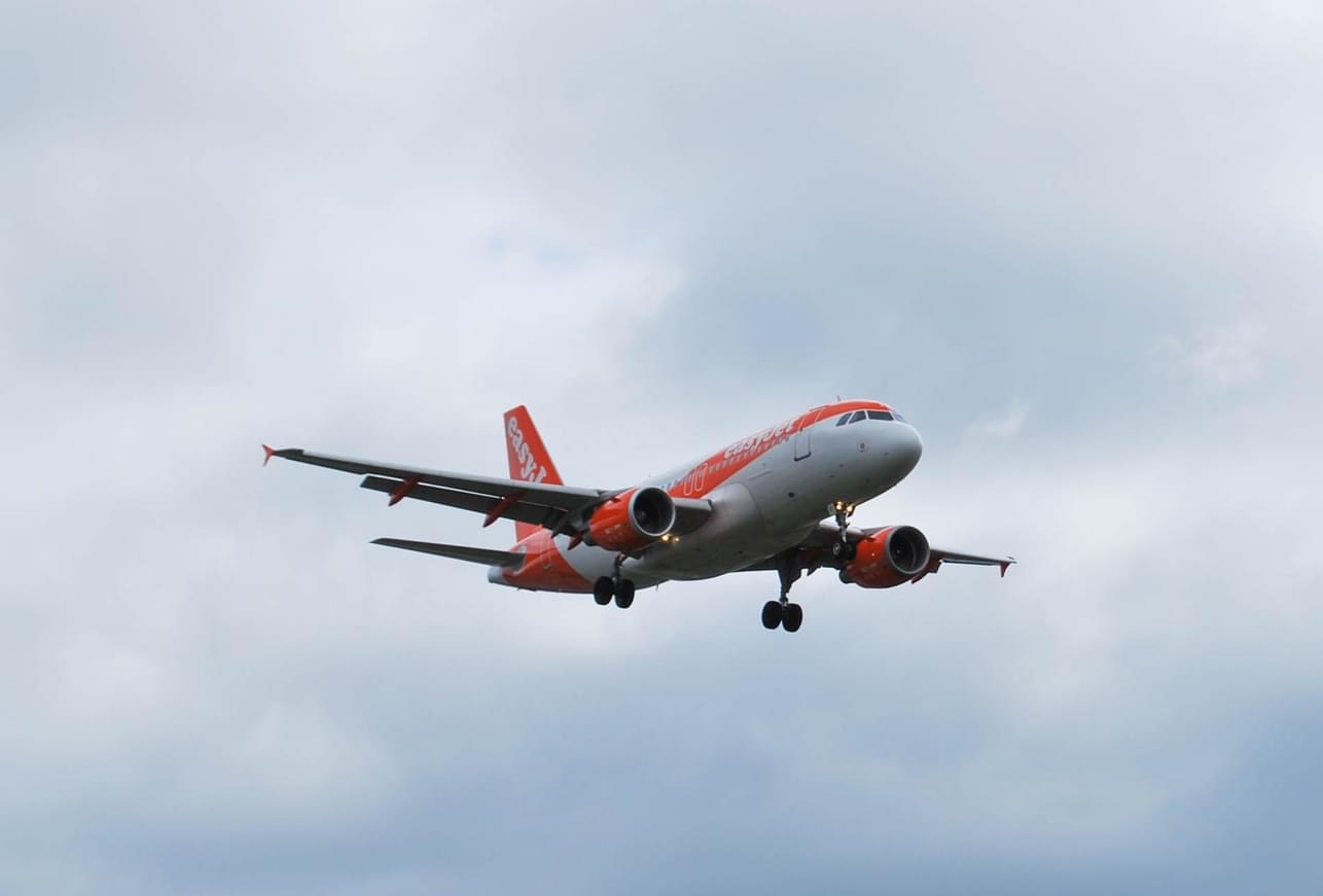 A couple has been caught having a love moment in lavatory during easyJet flight over France